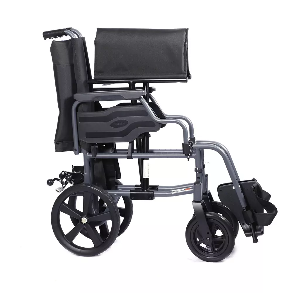 Forza Freedom Wheelchair 125 Kg Weight Capacity Transit Attendant Driven Black, WC3000-TR