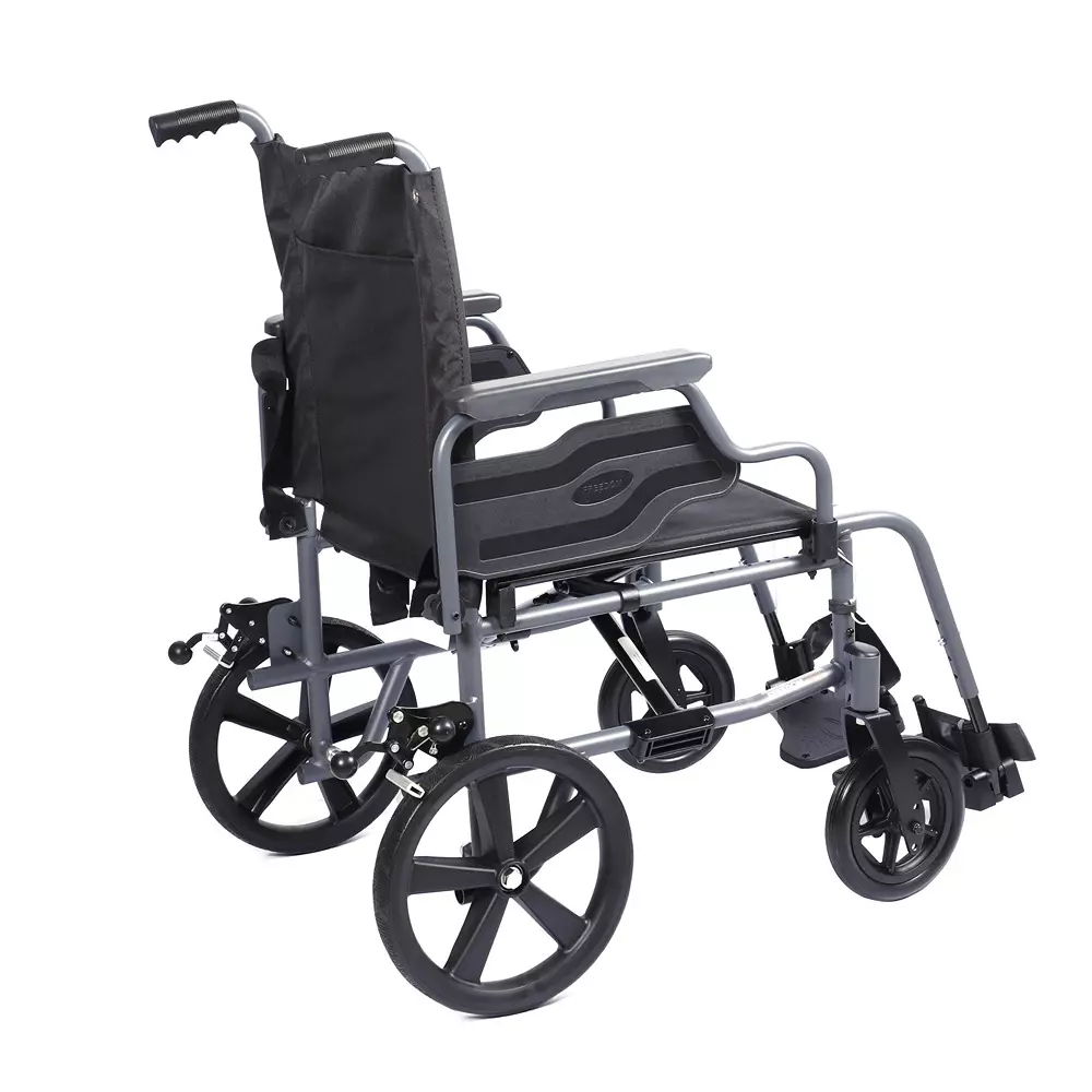 Forza Freedom Wheelchair 125 Kg Weight Capacity Transit Attendant Driven Black, WC3000-TR