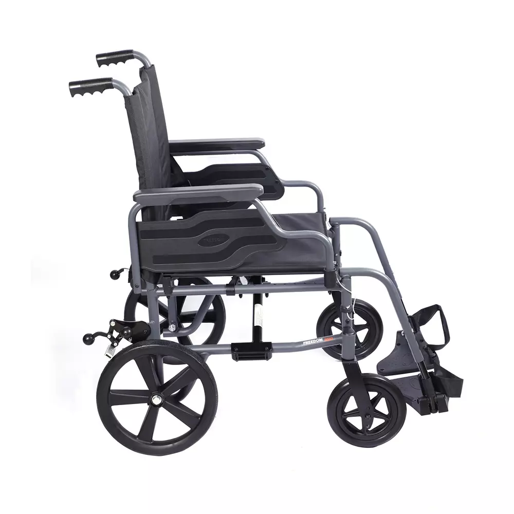 Forza Freedom Wheelchair 125 Kg Weight Capacity Transit Attendant Driven Black, WC3000-TR