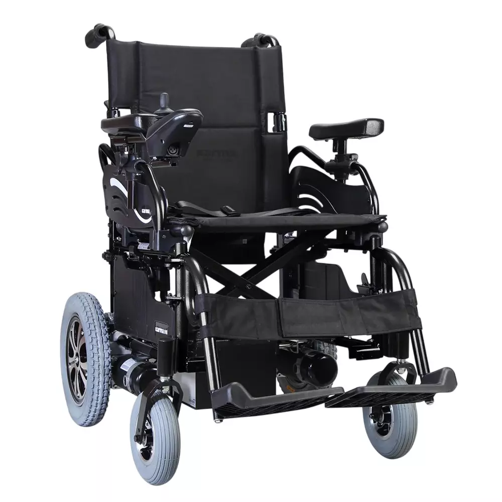Karma Healthcare Wheelchair 135 Kg Load Capacity Alloy Rear Wheel Foldable Frame, KP-25.2