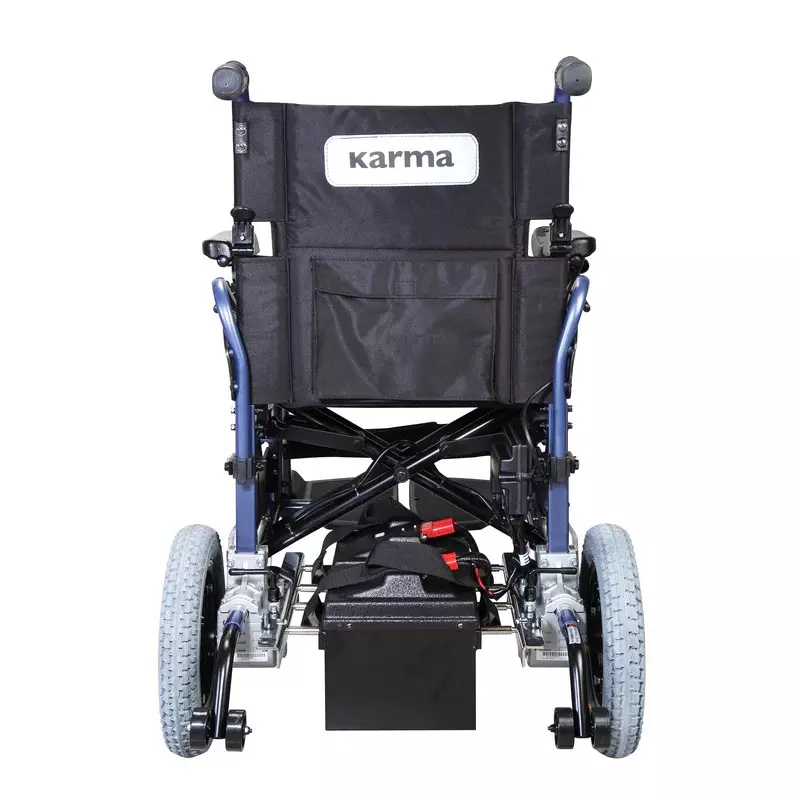 Karma Healthcare Wheelchair 135 Kg Load Capacity Alloy Rear Wheel Foldable Frame, KP-25.2