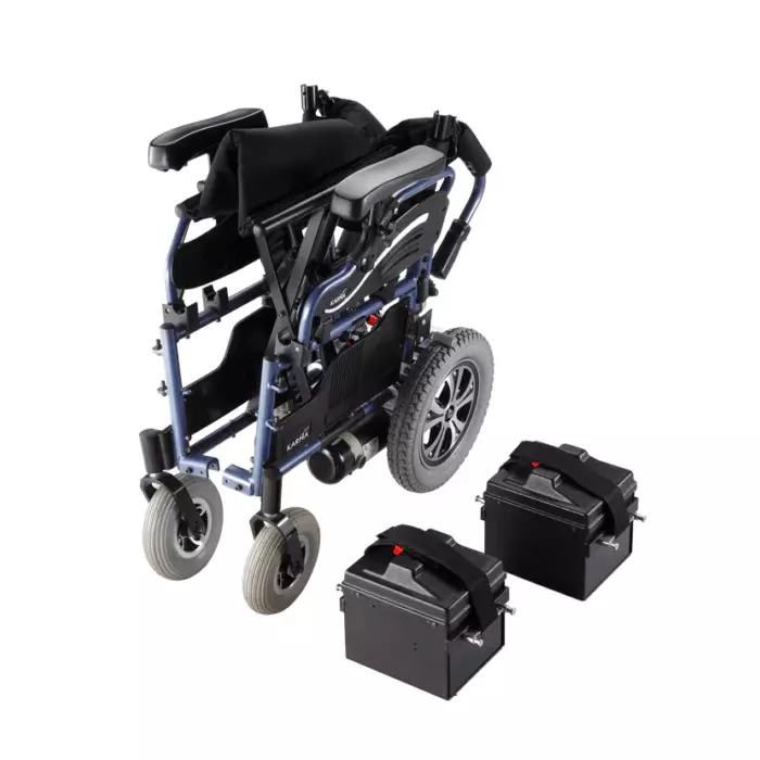 Karma Healthcare Wheelchair 135 Kg Load Capacity Alloy Rear Wheel Foldable Frame, KP-25.2