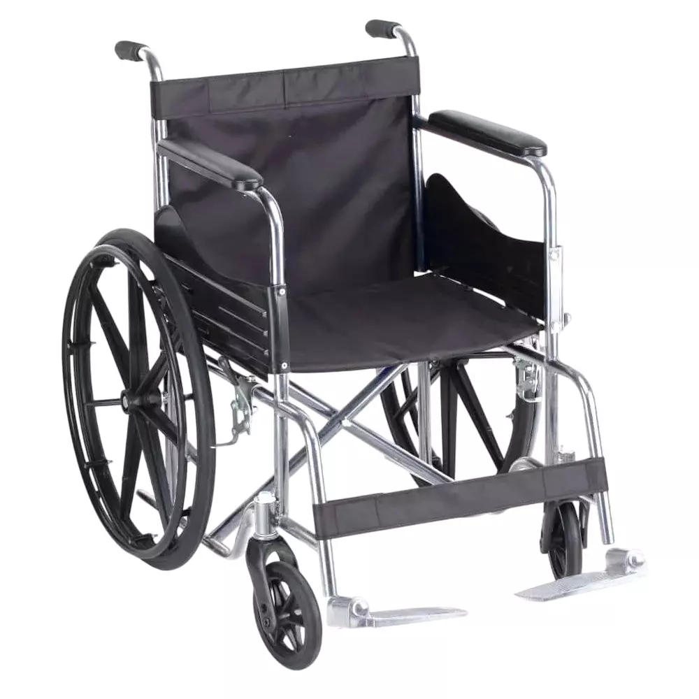 Medicom Wheel Chair Folding Chrome-Plated