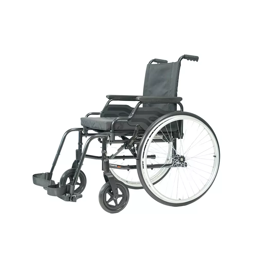Forza Freedom  Wheelchair 125 Kg Weight Capacity Self Propelled With Foldable Black, WC3000-SP