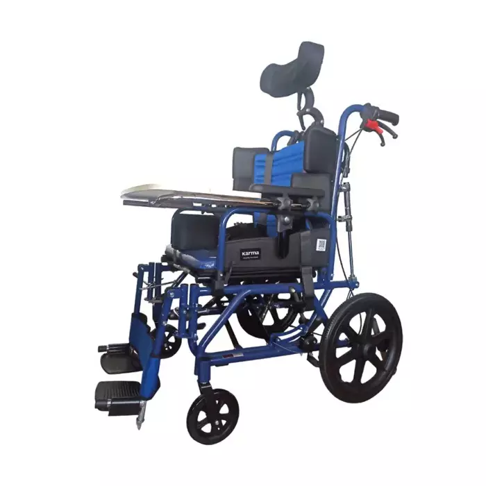 Karma Healthcare Cerebral Palsy Wheelchair 46 cm (460 mm) Seat Width 100 Kg Load Capacity Adjustable Armrest, CP 300 Adult