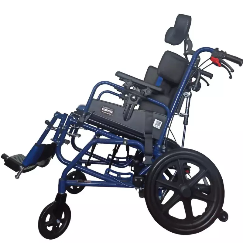 Karma Healthcare Cerebral Palsy Wheelchair 46 cm (460 mm) Seat Width 100 Kg Load Capacity Adjustable Armrest, CP 300 Adult
