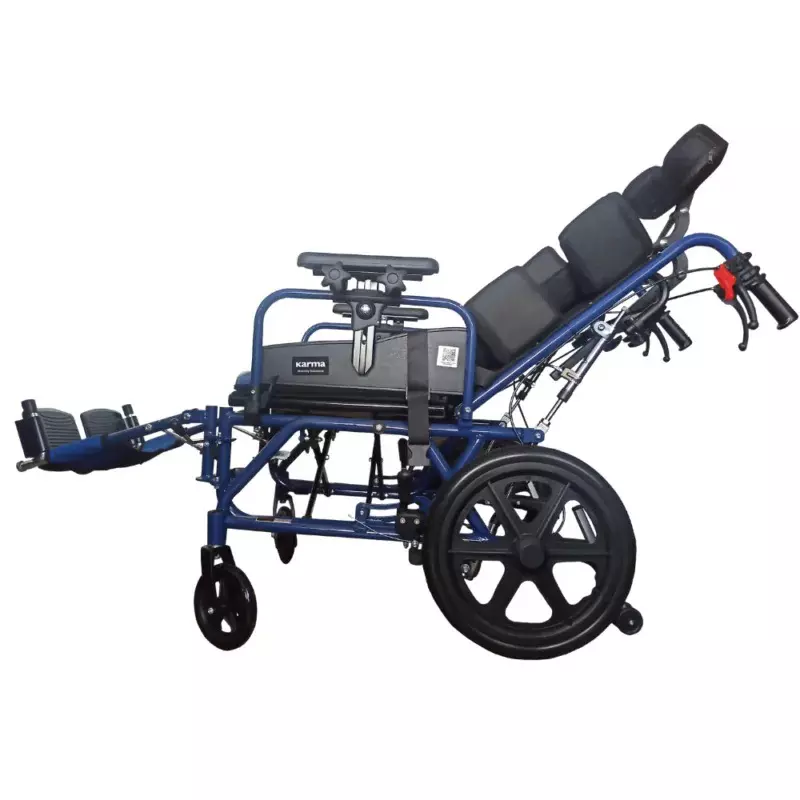 Karma Healthcare Cerebral Palsy Wheelchair 46 cm (460 mm) Seat Width 100 Kg Load Capacity Adjustable Armrest, CP 300 Adult