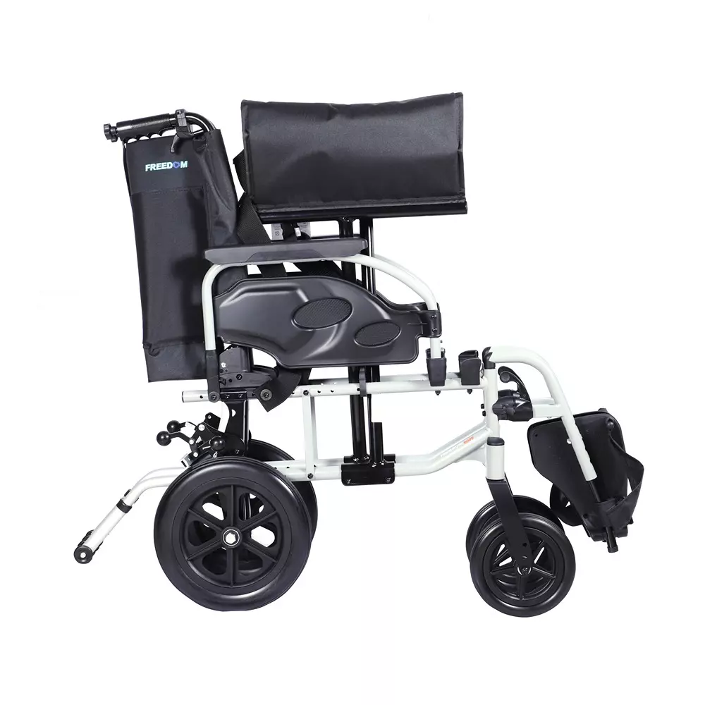 Forza Freedom Wheelchair 125 Kg Weight Capacity Transit Attendant Driven Black, WC6000-TR