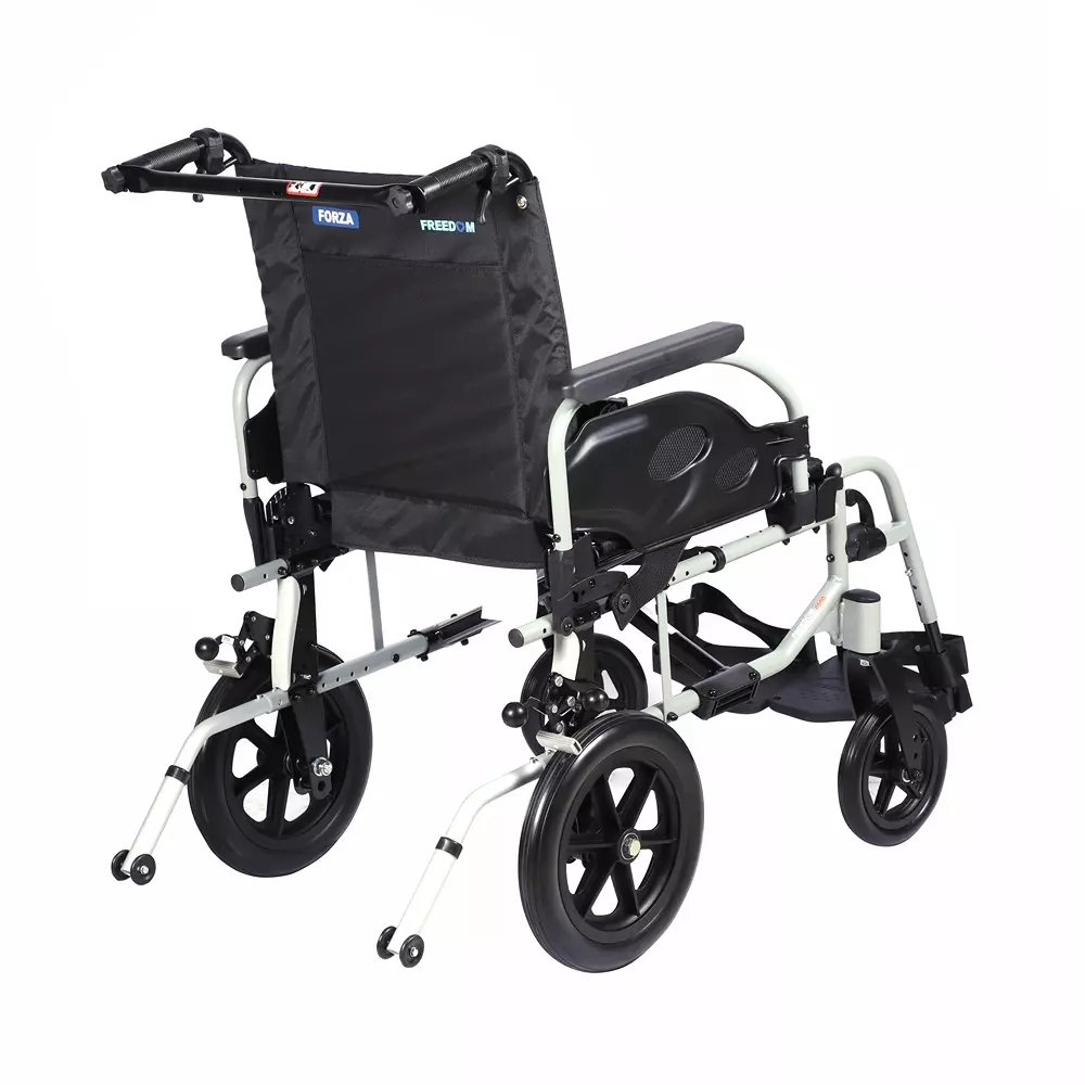 Forza Freedom Wheelchair 125 Kg Weight Capacity Transit Attendant Driven Black, WC6000-TR