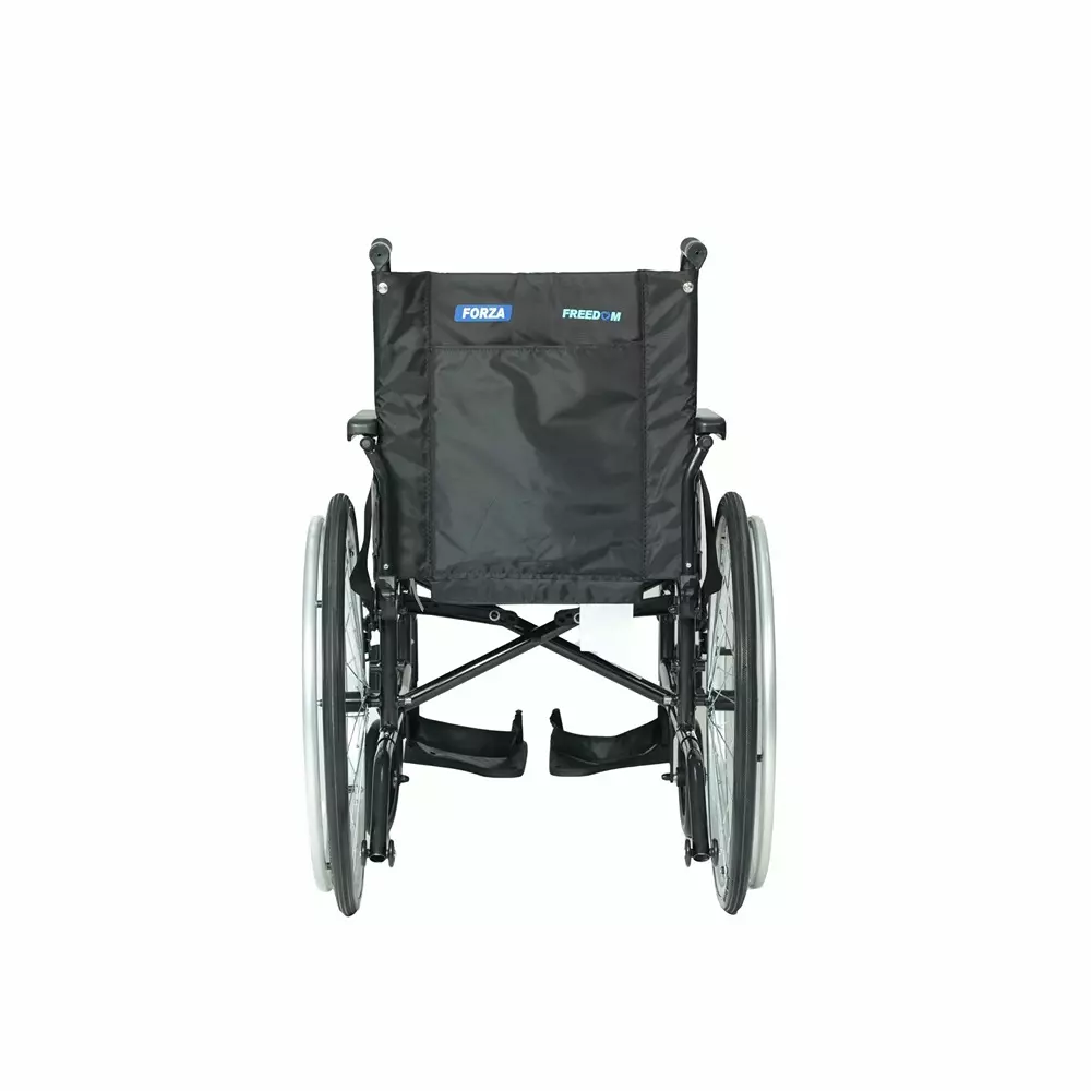 Forza Freedom Wheelchair 125 Kg Weight Capacity Self-Propelled/Attendant With Foldable Black, WC5000-SP