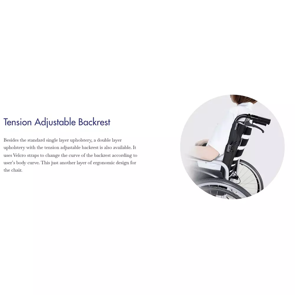 Karma Agile F24 Foldable Wheelchair Attendant-Propelled 46 cm (18 inch) Seat Width Black & Grey