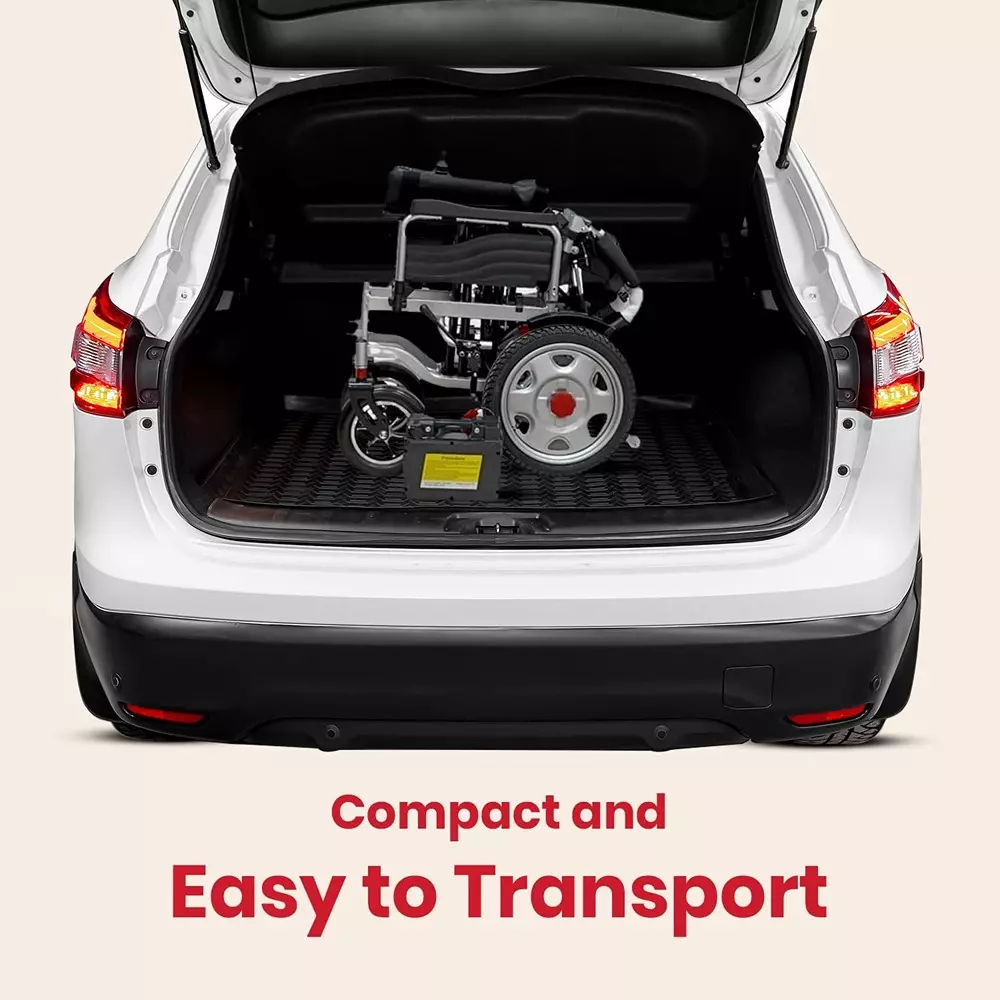 AGEasy Antara by MAX Group Power Wheel chair 250 W Power 12 Ah Battery Capacity 10-20 Km Driving Range Black & Red, AEPW100101