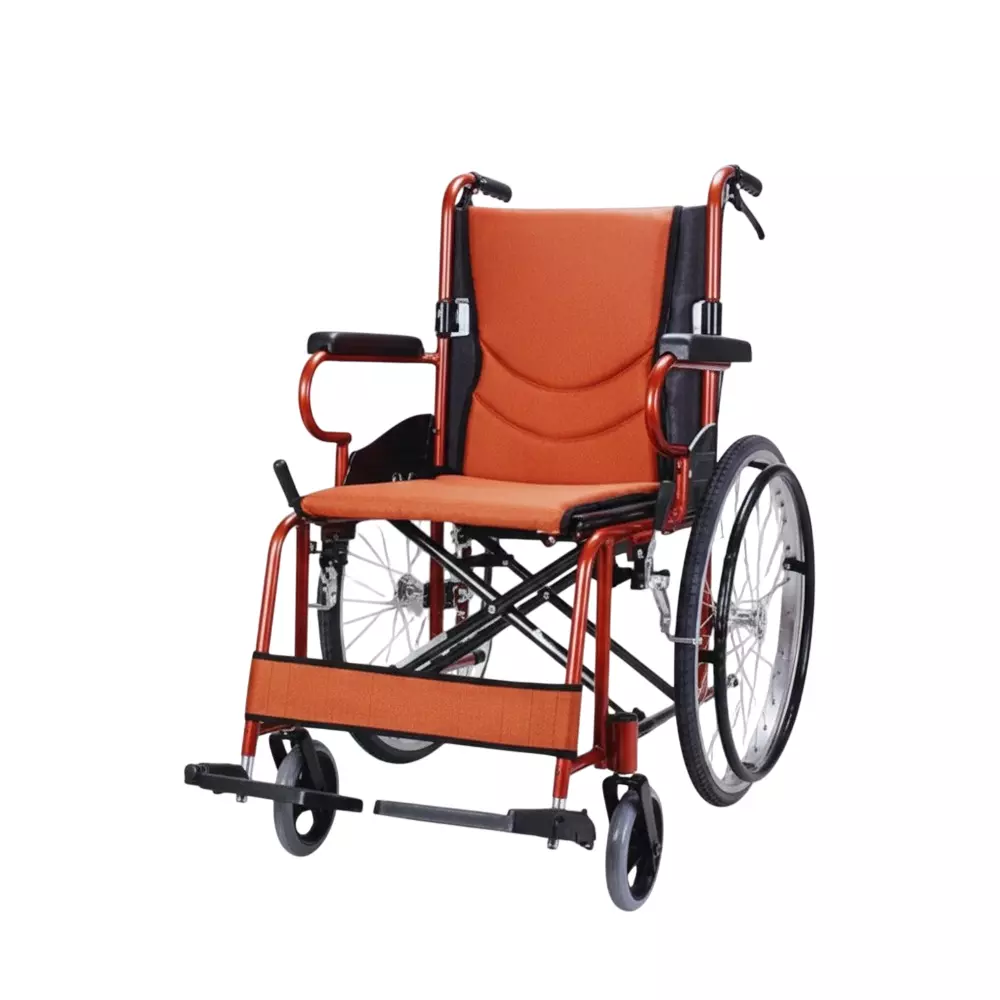 Karma Healthcare Wheelchair 45.72 cm (18 inch) Seat Width 100 Kg Load Capacity Fixed Armrest, KM-2500L