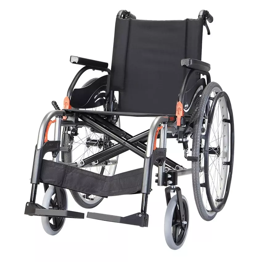 Karma Healthcare Wheelchair 50 cm (19.69 inch) Seat Width 130 Kg Load Capacity Detachable Armrest, Flexx STD