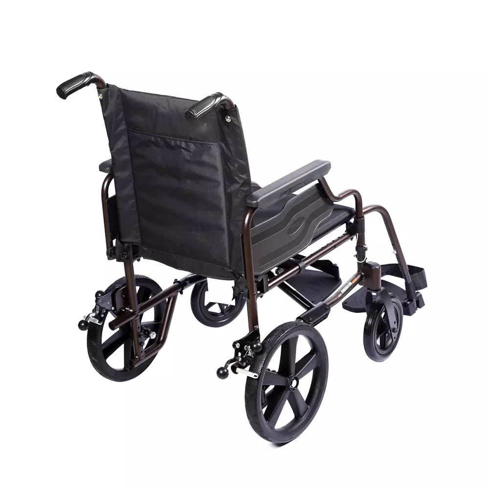 Forza Freedom Wheelchair 125 Kg Weight Capacity Transit Attendant Driven Black, WC4000-TR