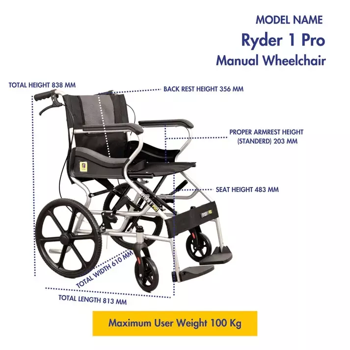 karma-manual-folding-wheelchair-mild-steel-foldable-450-mm-18-inch-seat-width-100115-kg-weight-capacity-ryder-1-pro-mwc