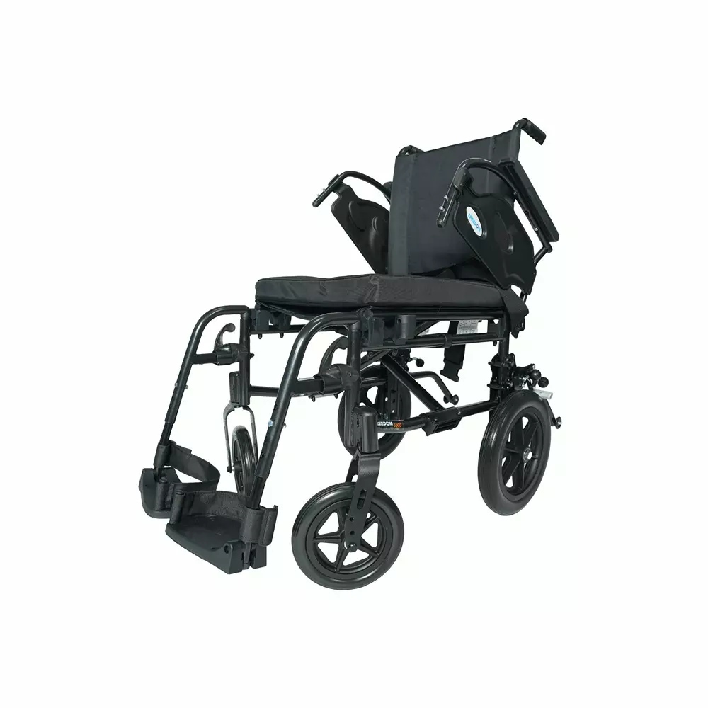 Forza Freedom Wheelchair 125 Kg Weight Capacity Transit Attendant Driven Black With Foldable, WC5000-TR
