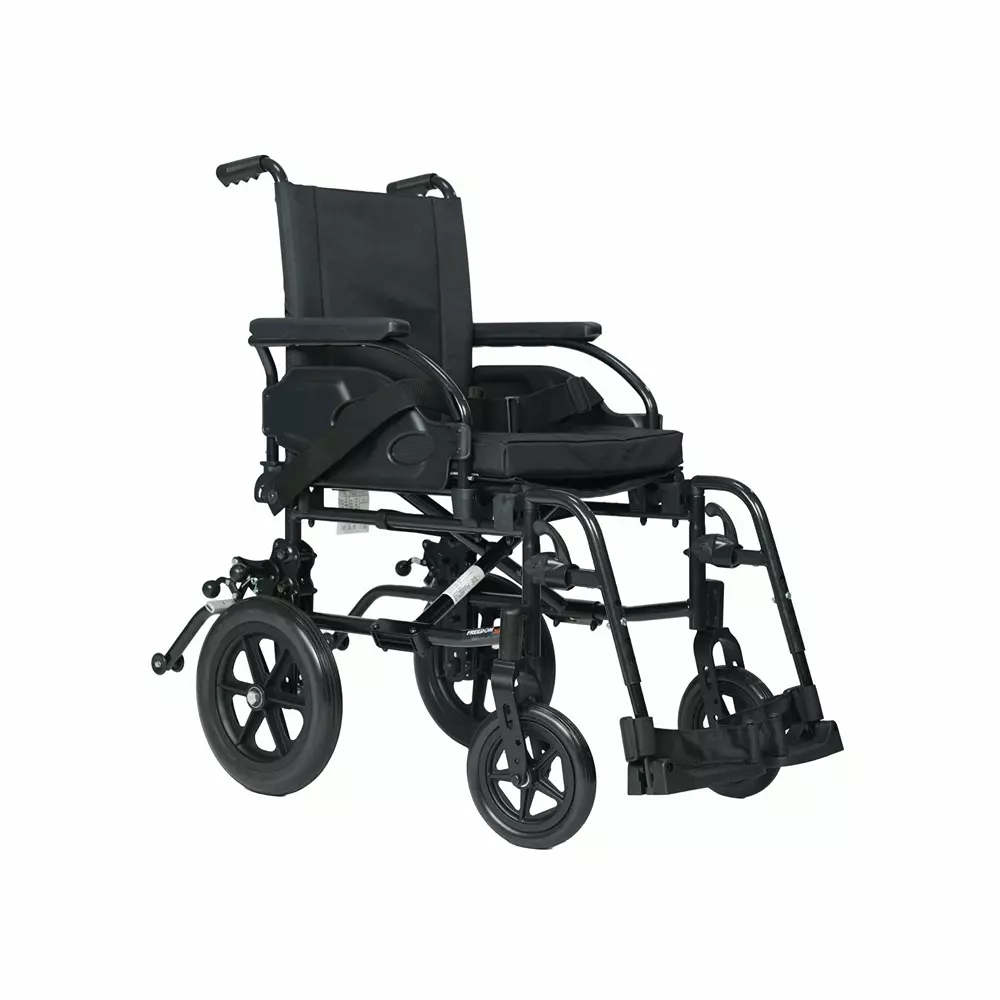Forza Freedom Wheelchair 125 Kg Weight Capacity Transit Attendant Driven Black With Foldable, WC5000-TR