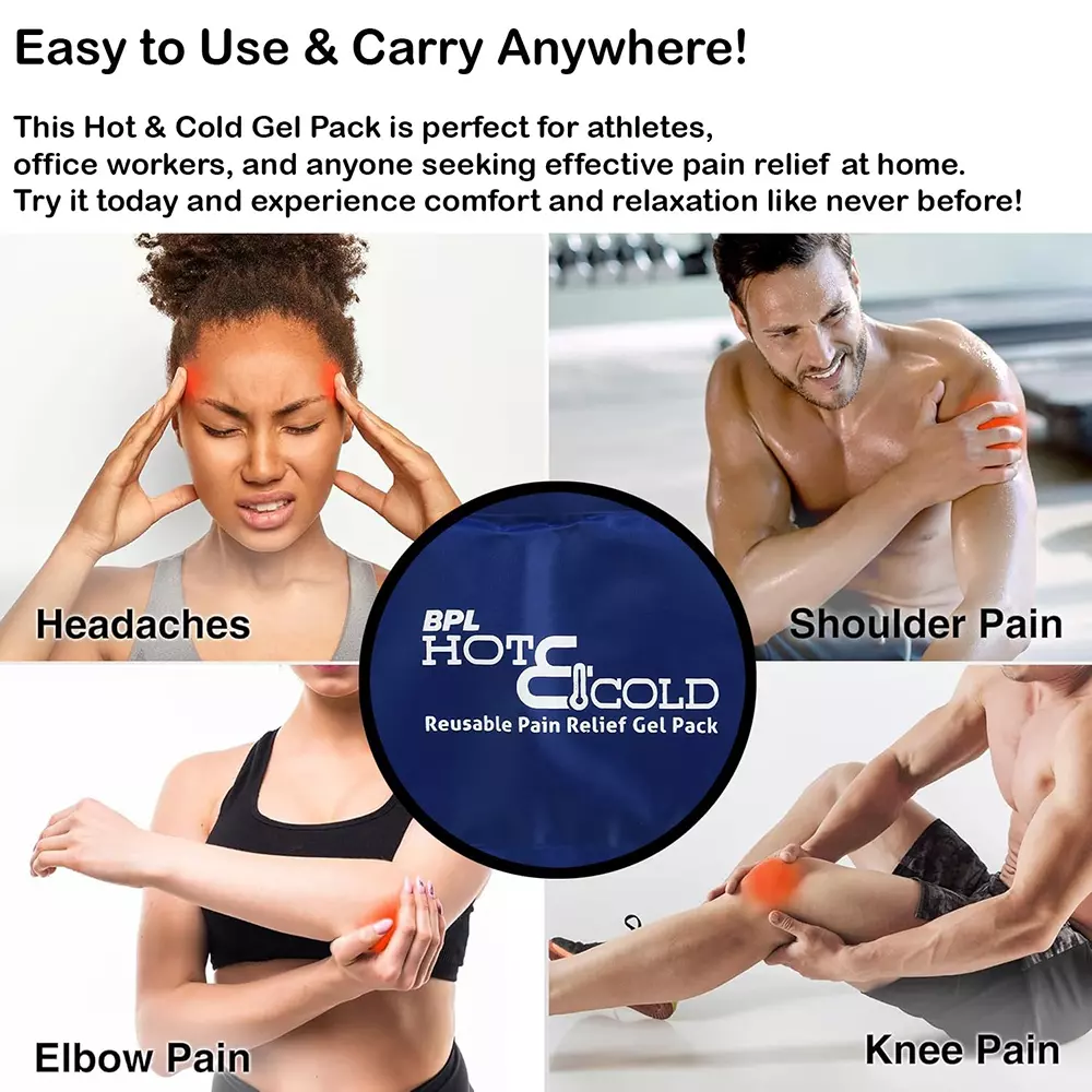 BPL Medical Technologies Hot and Cold Gel Pack Blue Free Size for Injuries and Pain Relief