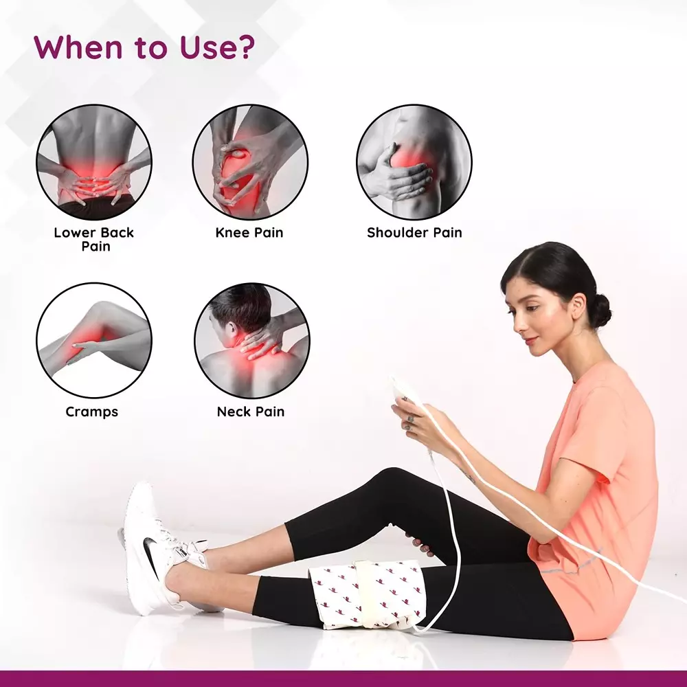 Flamingo Orthopaedic Electric Heating Pad Regular Size 55 W Polyster,Nylon,Spandex,Rayon,Glassfiber,Pvc White