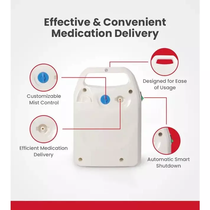 AGEasy Antara by MAX Group Compressor Nebulizer 7 ml Capacity 0.2 ml/min Spray Rate White, AENB100102