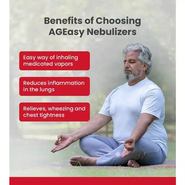 AGEasy Antara by MAX Group Compressor Nebulizer 7 ml Capacity 0.2 ml/min Spray Rate White, AENB100102