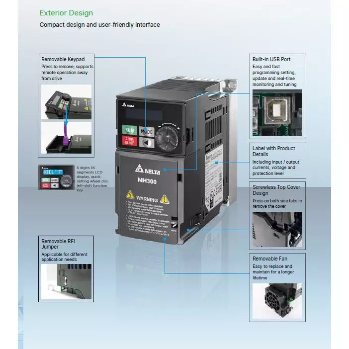 delta-185-kw-mh300-series-ac-motor-drive-standard-model-ip20ul-open-type-3-phase-38-a-current-and-ip20-rating-vfd38amh43ansaa