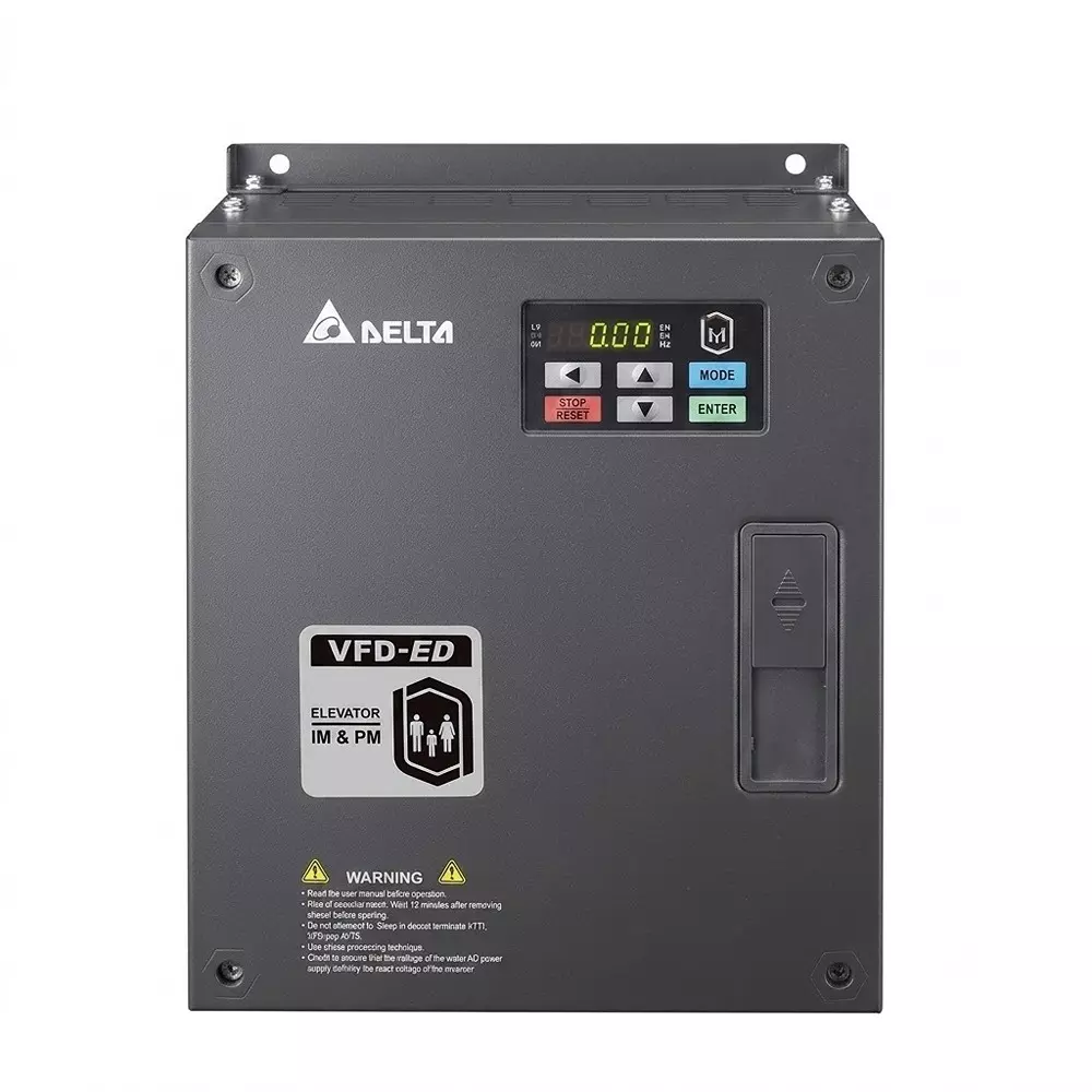 delta-11-kw-ed-series-ac-motor-drive-415-v-3-phase-23-a-output-current-and-in-built-led-keypad-braking-chopper-vfd110ed435