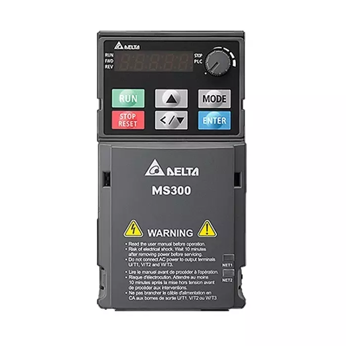 Delta 1.5 kW MS300 Series AC Motor Drive Standard Model IP20/UL Open Type 1 Phase 7.5 A Current and IP20 Rating, VFD7A5MSZ1ANSAA