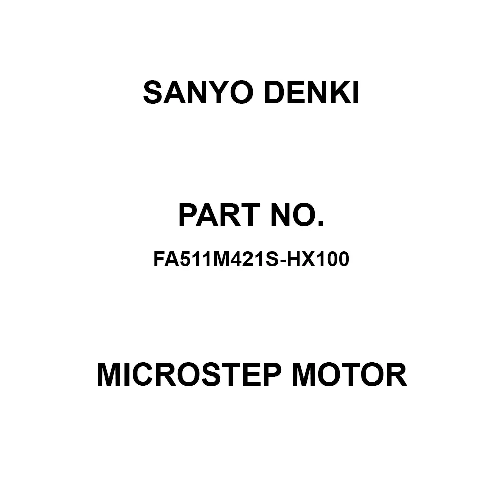 Sanyo Denki Microstep Motor Flange Mounting 5-Phase Φ42 mm Size, FA511M421S-HX100