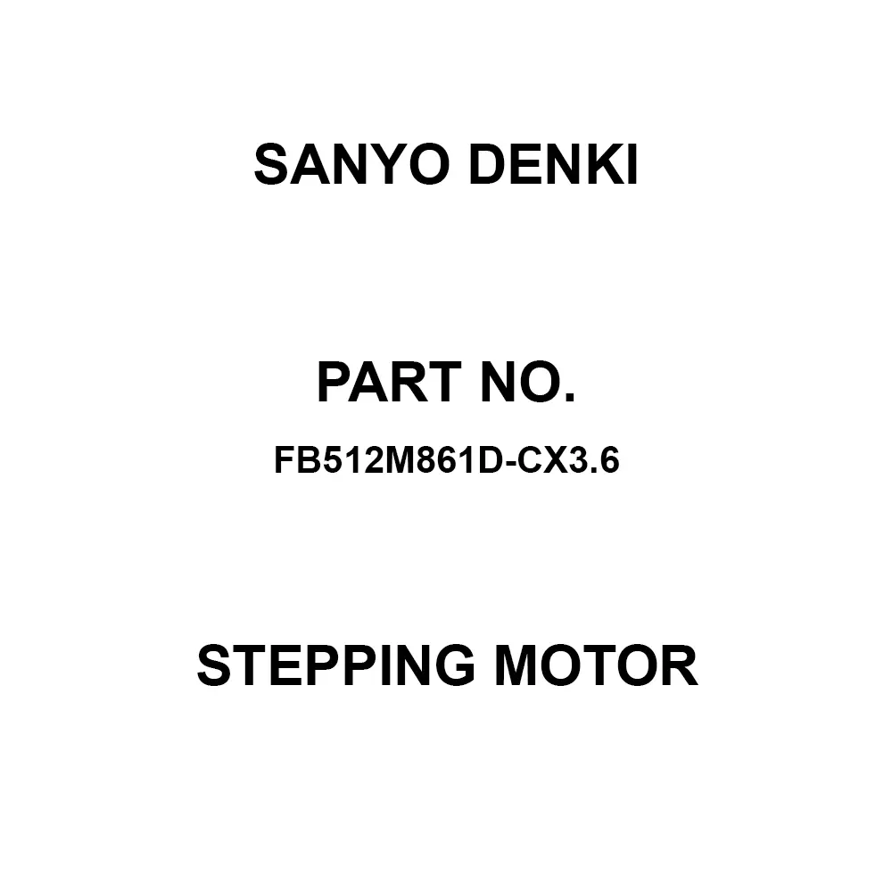 Sanyo Denki Stepping Motor Flange Mounting 5-Phase 3.6 Reduction Ratio, FB512M861D-CX3.6