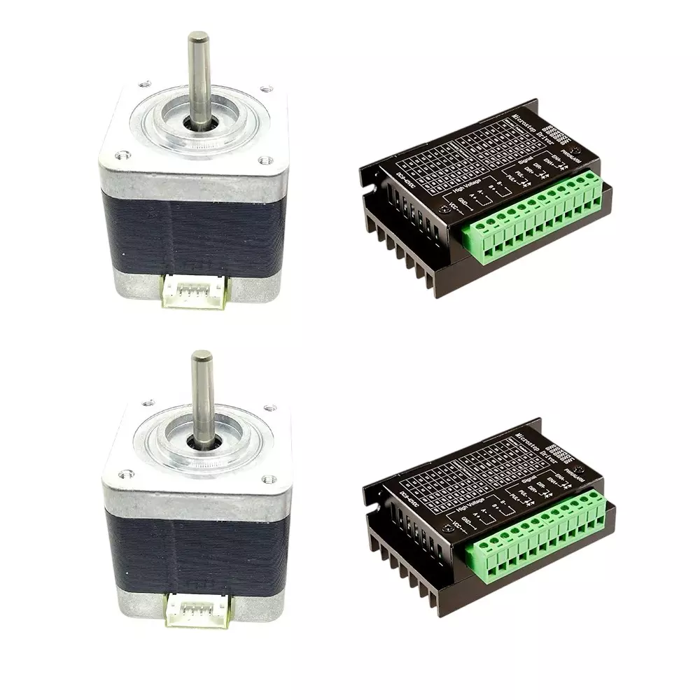 Invento Nema 17 Stepper Motor 4 Kg-cm Torque with TB6600 Stepper Motor Driver 32 Segments (Pack of 2 Kit)