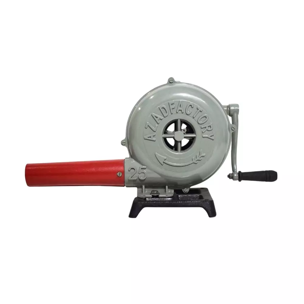 Azad Hand Blower Manually Operated Aluminium Body Red and Light Grey Color, Air Blower 25