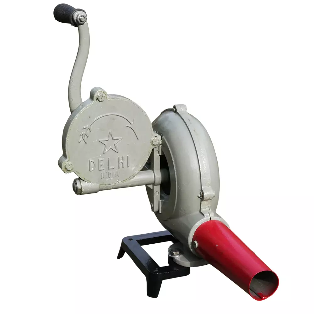 Azad Hand Blower Manually Operated Aluminium Body Red and Light Grey Color, Air Blower 25