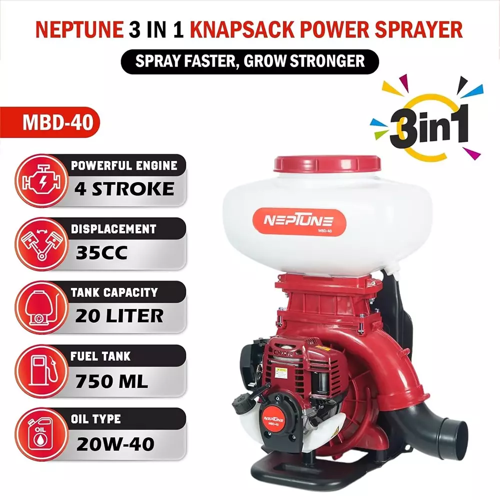 neptune-knapsack-mist-blower-powder-duster-and-sprayer-4-stroke-35cc-petrol-engine-20-l-tank-capacity