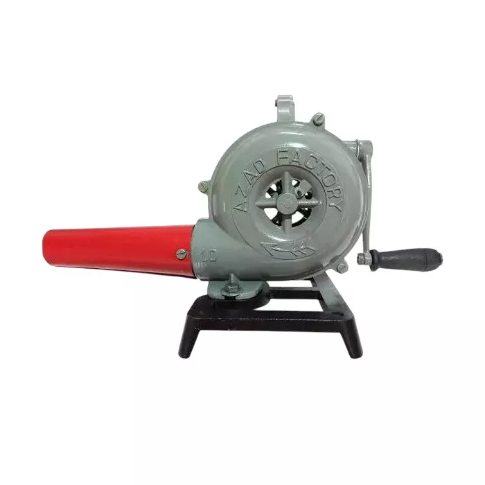 Azad Hand Blower Manually Operated Aluminium Body Red and Light Grey Color, Air Blower 10
