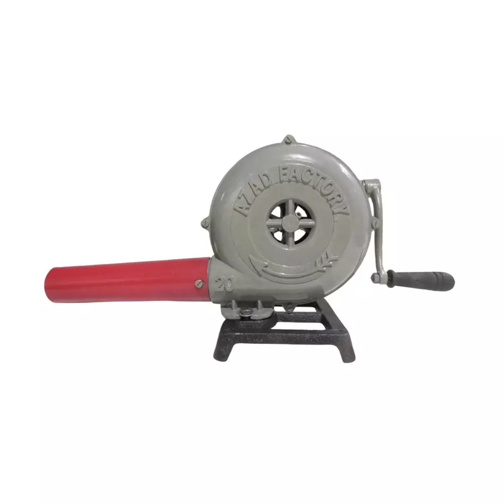 Azad Hand Blower Manually Operated Aluminium Body Red and Light Grey Color, Air Blower 20