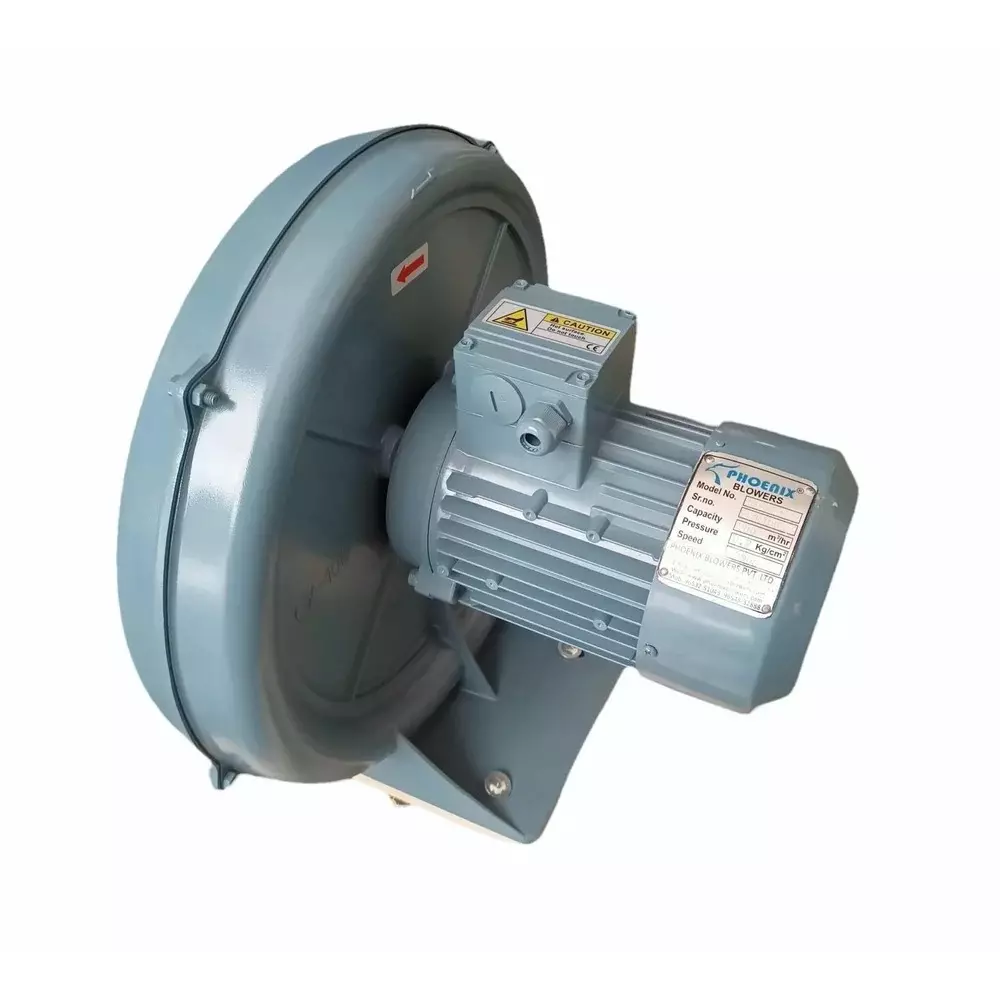 Phoenix CX Centrifugal Turbo Blower Electric 2.2 KW/3 HP Grey 1950-2350 m³/hrs Air Capacity 3 Phase for Industrial Use, (Without Wood Frame)