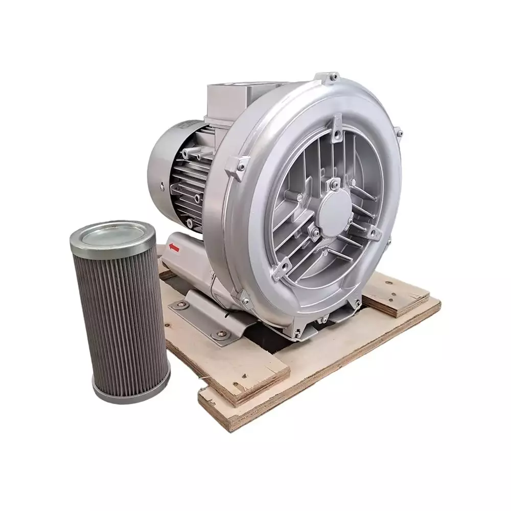 Phoenix Single Stage Ring Blower 5.7 KW/7.5 HP Grey 510 m³/hrs Air Capacity for Industrial Use, (Without Wood Frame)