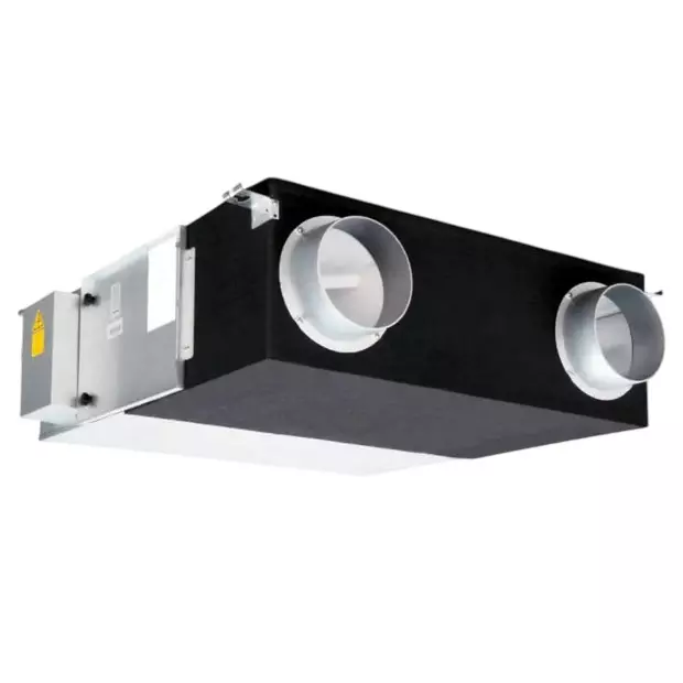 Astberg 250 mm Energy Heat Recovery Ventilation (ERV / HRV) 800 CMH Air flow Capacity 320 W Silver Black, AHE-80 THP