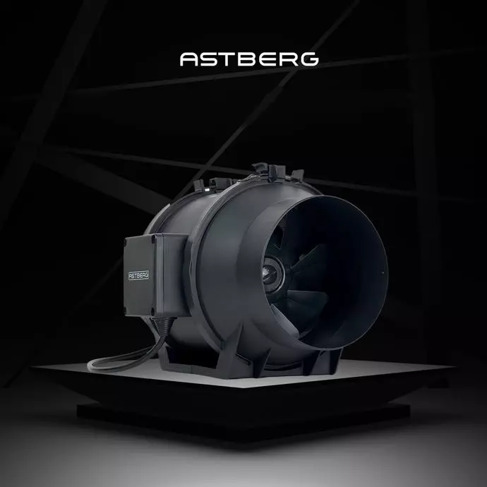 Astberg Mix Flow Inline Fan Mixed Flow 530 m³h, 300 PA, 0.22 Amp, 2550 RPM, AF 150