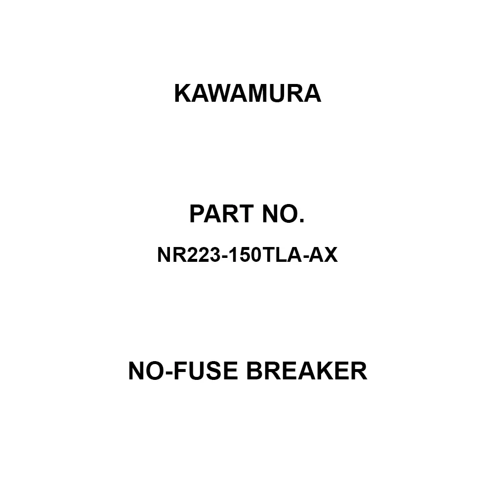 Kawamura Motor Circuit Leakage Breaker 3P3E 16 Amp Rated Current, ZML53-16-30X