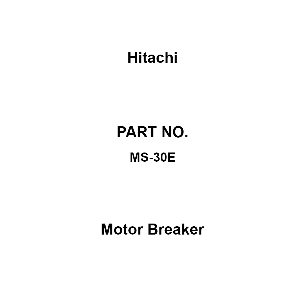 Hitachi Motor Breaker 8 Amp Rated Current 3P, MS-30E