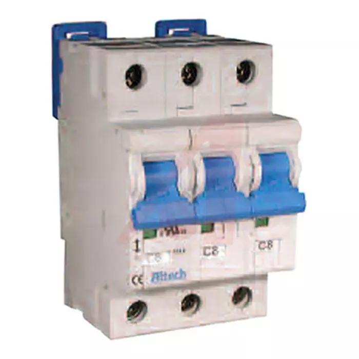 ALTECH Thermal Circuit Breaker-R 3 Pole 480Y/277V Voltage Rating DIN Rail Mount 16A Current Rating, 3DU16R