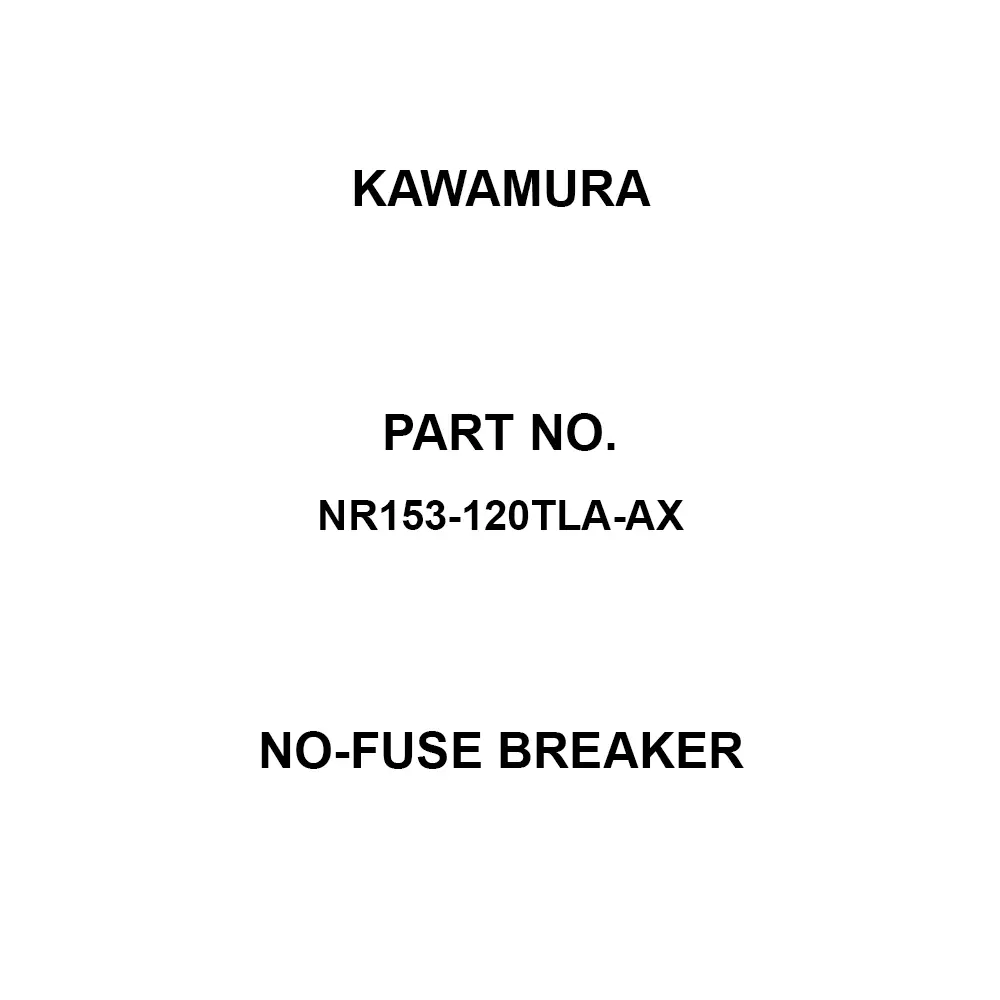 Kawamura Motor Circuit Leakage Breaker 3P3E 1.4 Amp Rated Current, ZML53-014-30X
