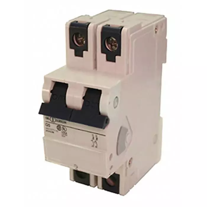 ALTECH Thermal Circuit Breaker-V-EA 2 Pole 277V Voltage Rating DIN Rail Mount 2.5A Current Rating, 2G2.5UM