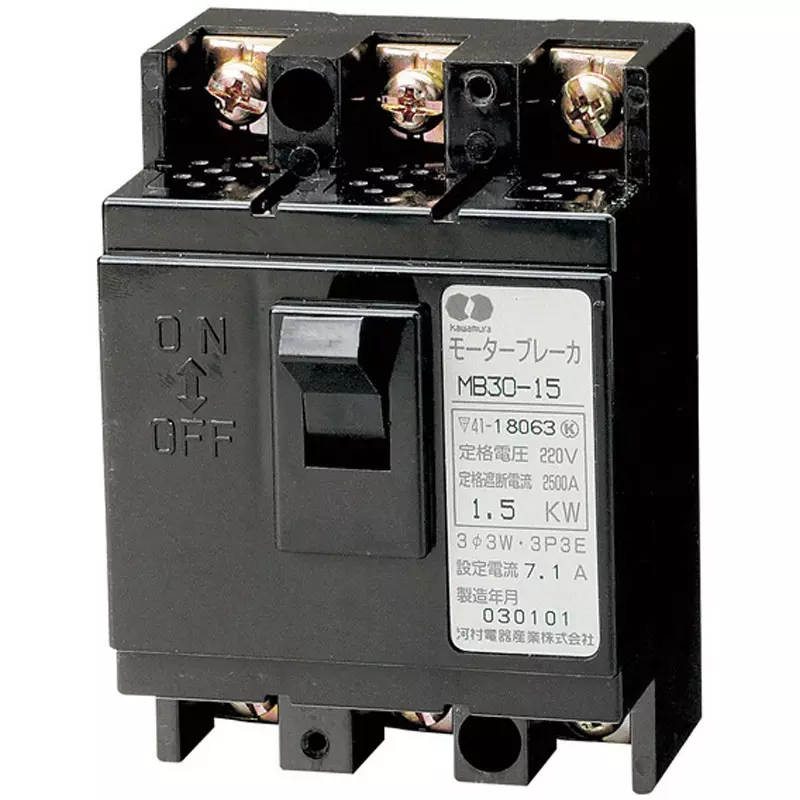 Kawamura Motor Breaker 3P3E 10 Amp Rated Current, MB30-22