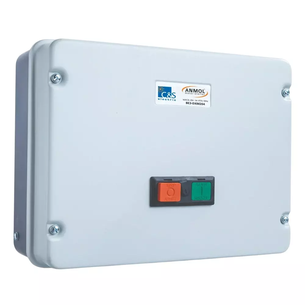 C&S Electric Motor Starters 1.5 kW 3 Phase 2.5 - 4 Amp Automatic Star-Delta Starter, BE3-DXM204308NR