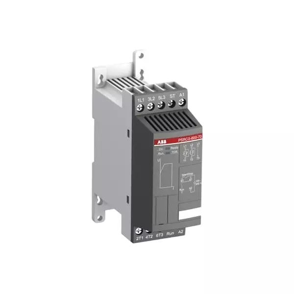 ABB PSRC Motor Starter 3 kW Rated Power 6.8 Amp Relay Range Two Phase for Industrial Use, PSRC6-600-70