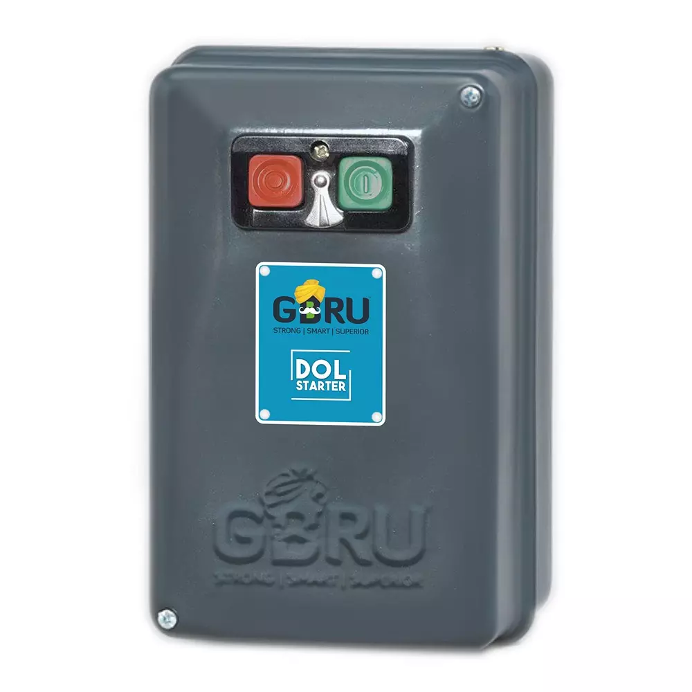 GBRU MK Type DOL Starter 7.5 HP Power 9-14 A Relay Range Grid Technology Plastic for Industrial Use, GBRU-DOL-9-14